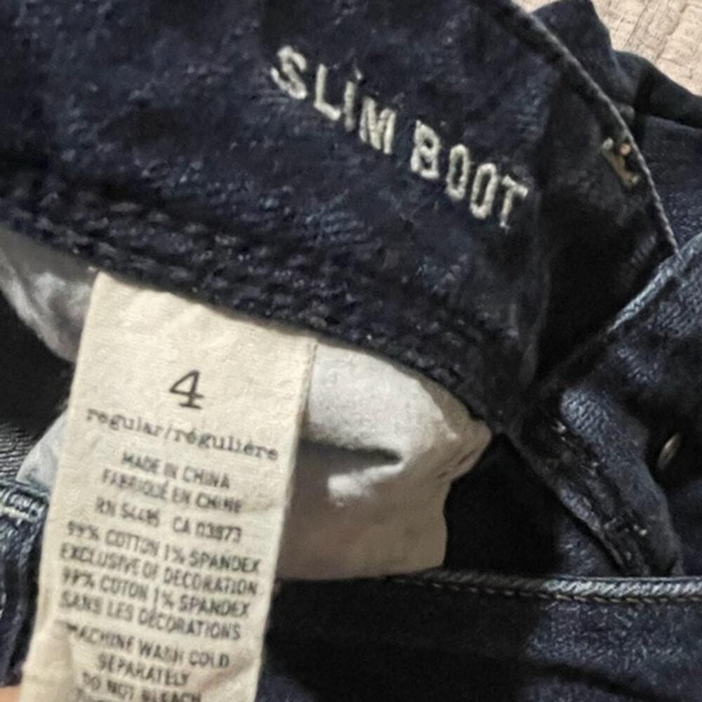 American Eagle Women’s 4 Denim Jeans - Slim Bootcut - Dark Wash Stretch - EUC - Picture 4 of 8